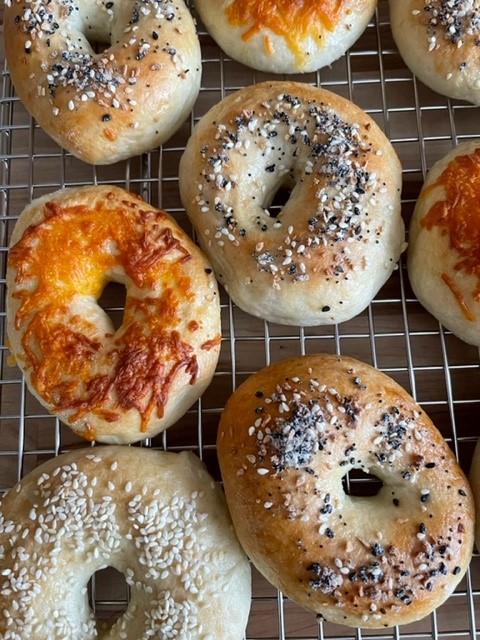 Flat Lay Finished Rhodes Bagels
